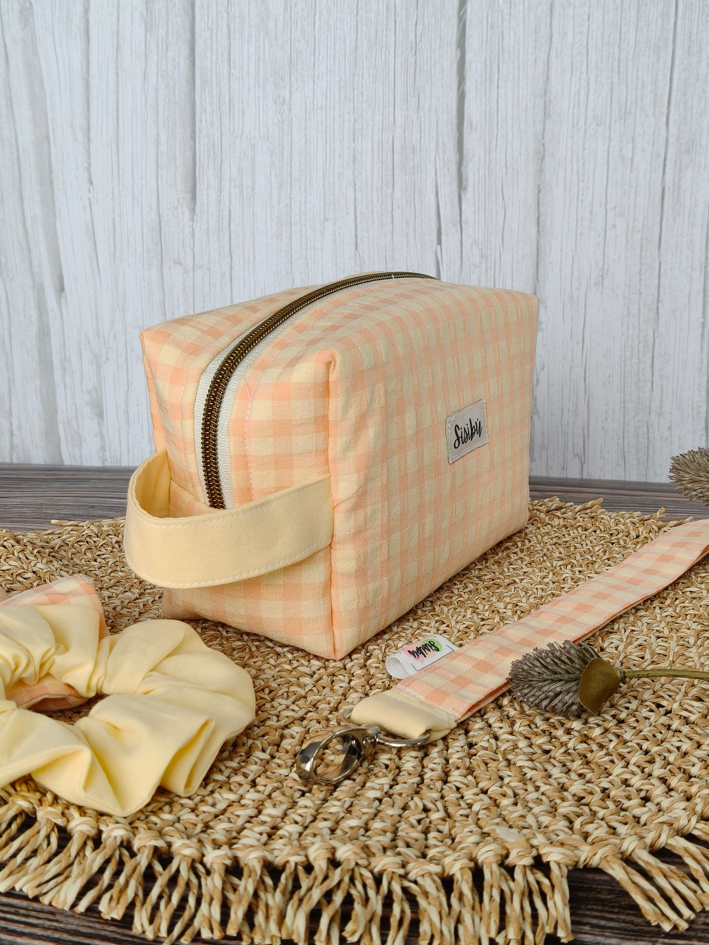 Neceser box vichy vainilla