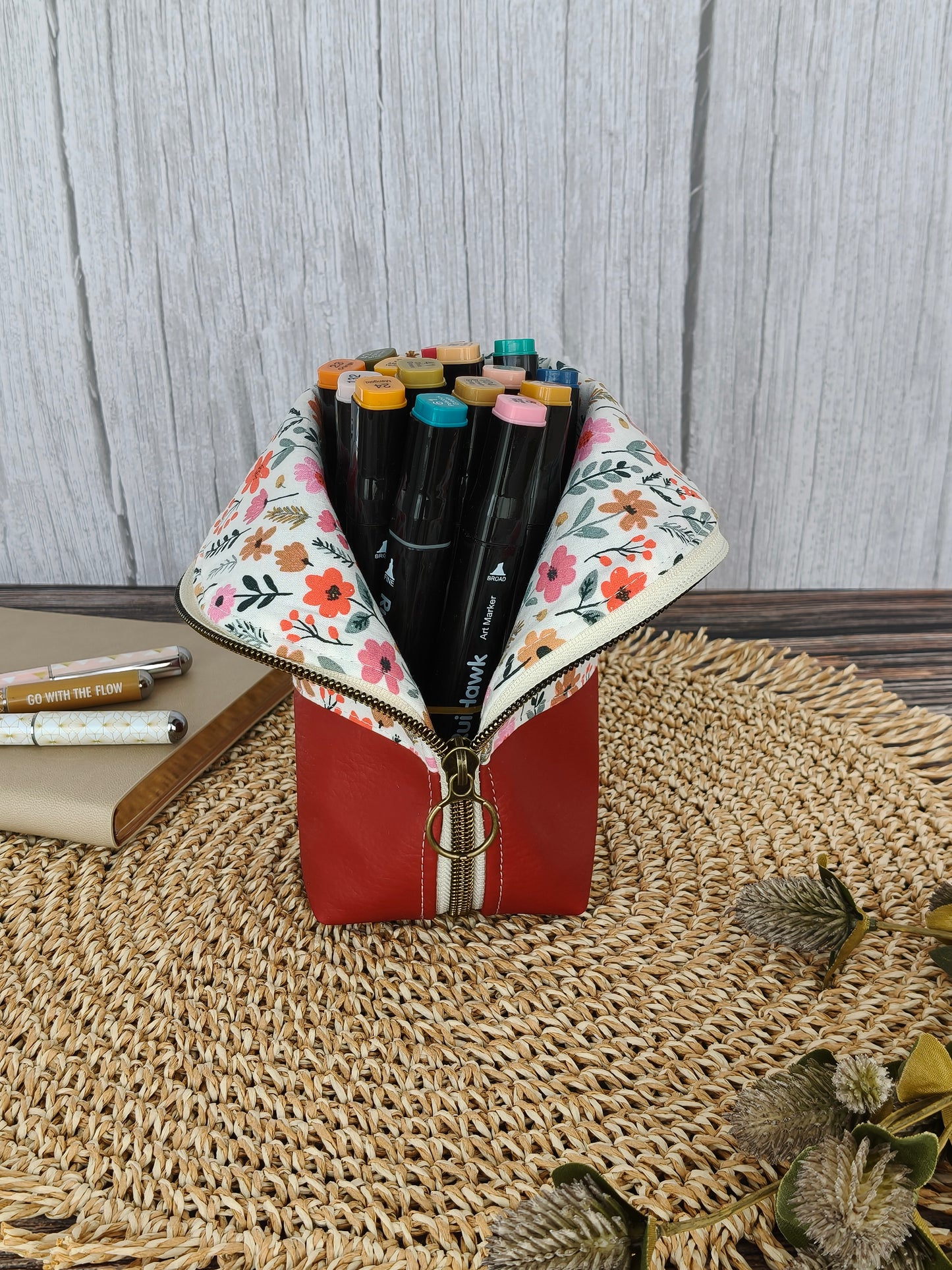 Estuche vertical flora