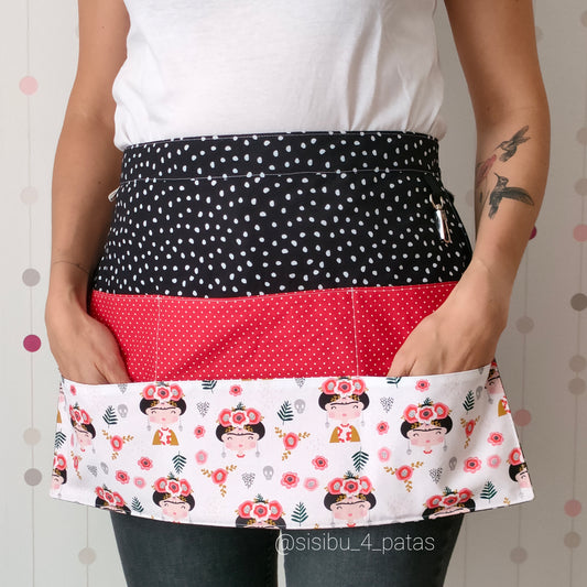 Delantal organizador para maestra Frida