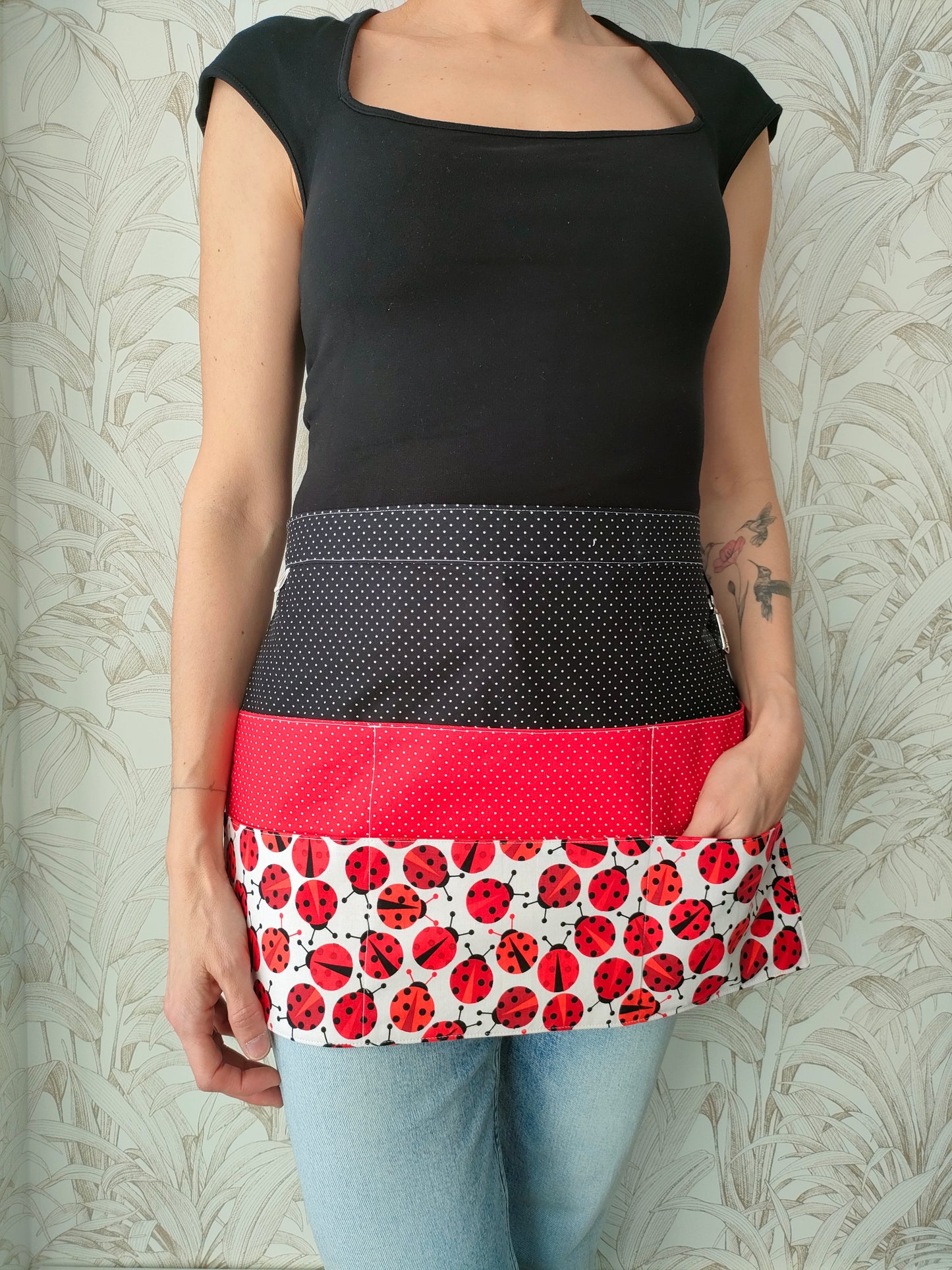 Delantal organizador para maestra mariquitas