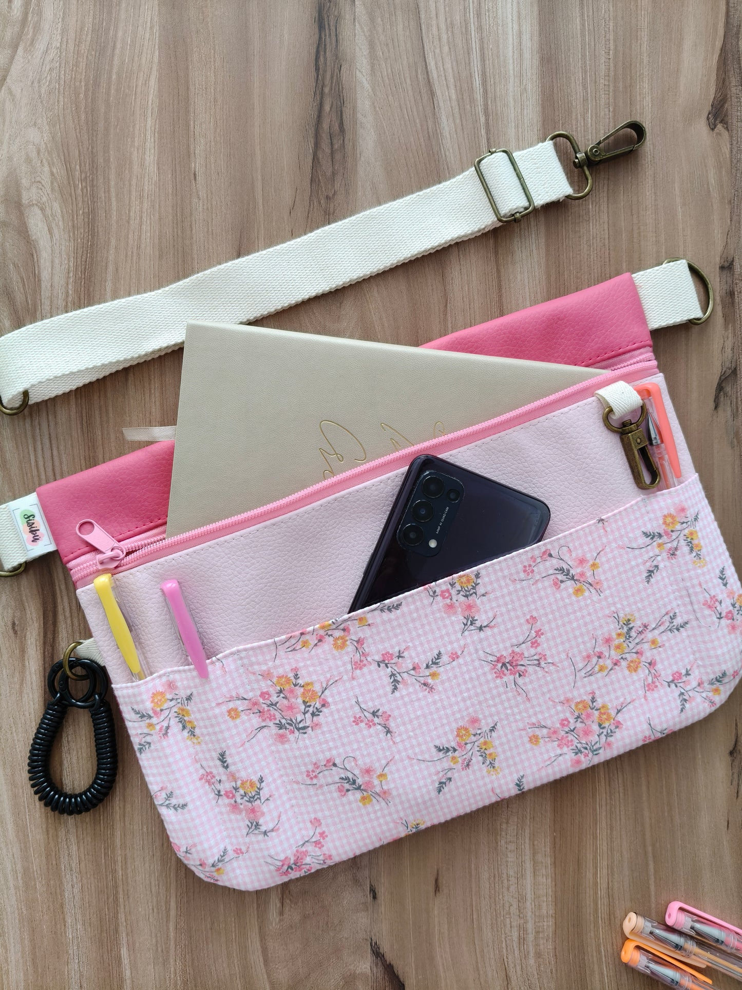 Riñonera Poppins vichy floral