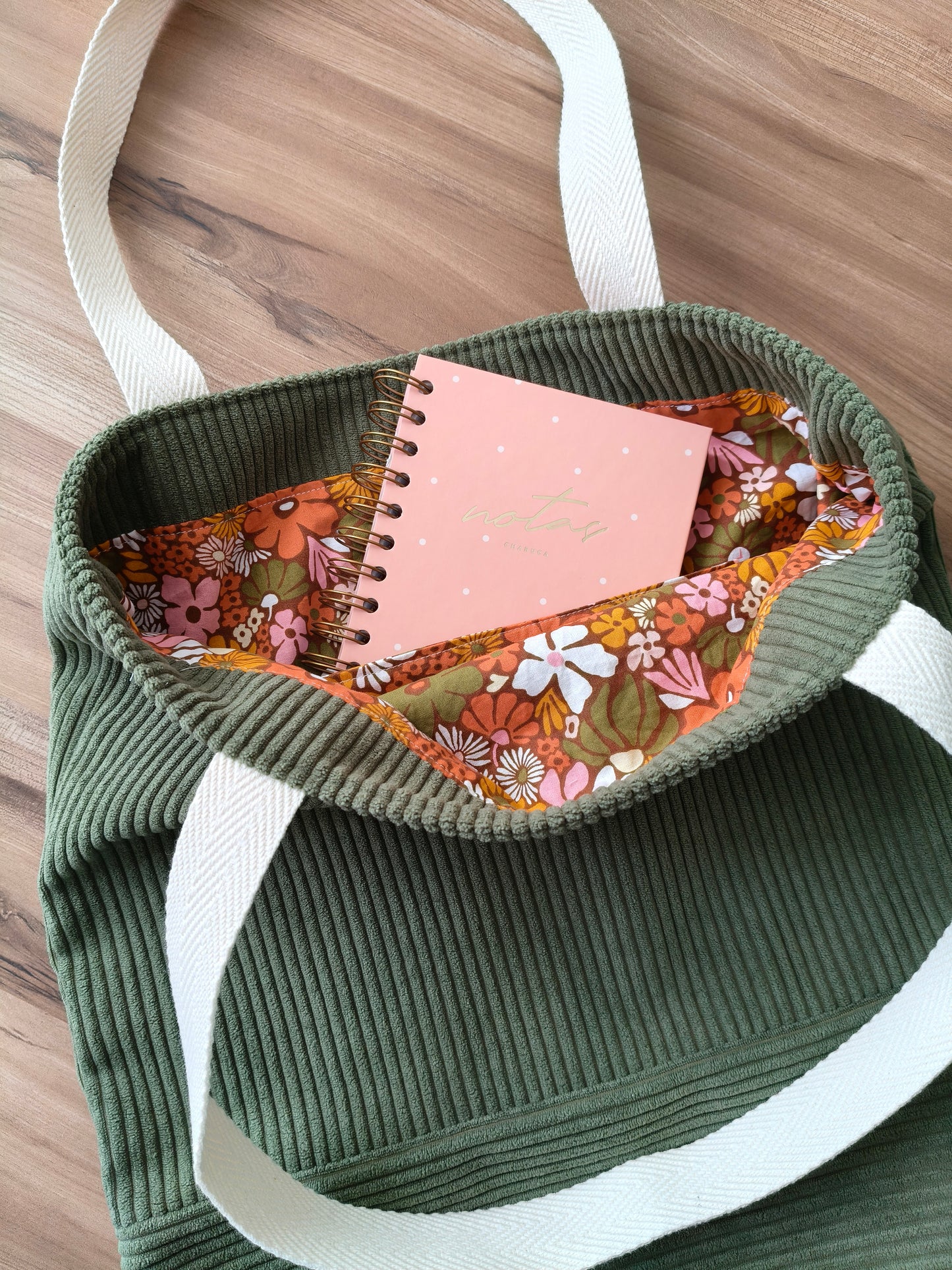 Totebag de pana aterciopelada