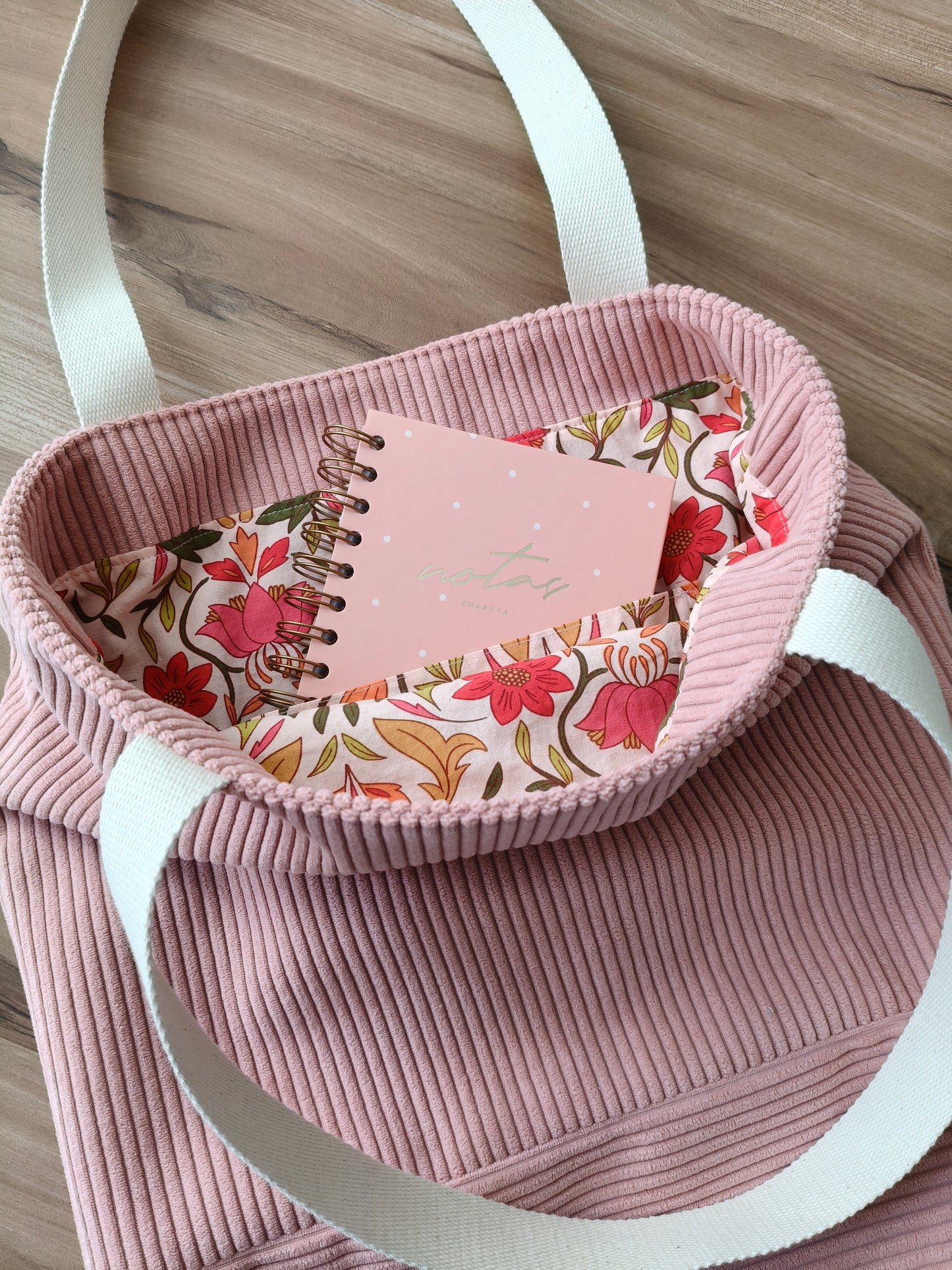 Totebag de pana aterciopelada