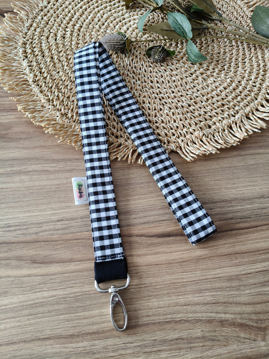 Cuelgallaves vichy negro