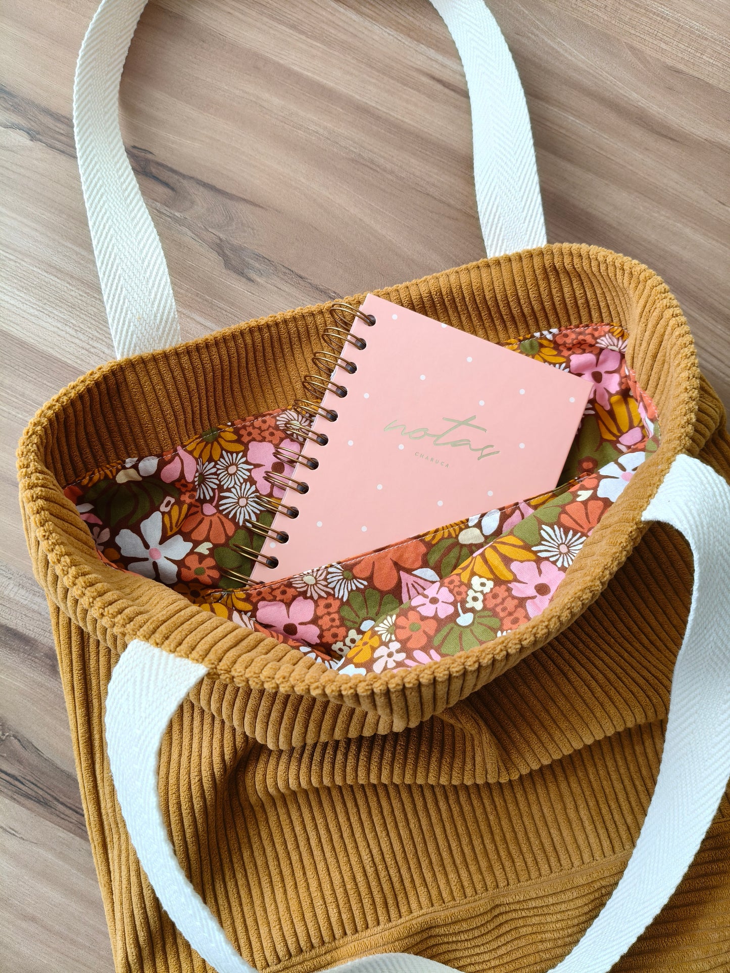 Totebag de pana aterciopelada