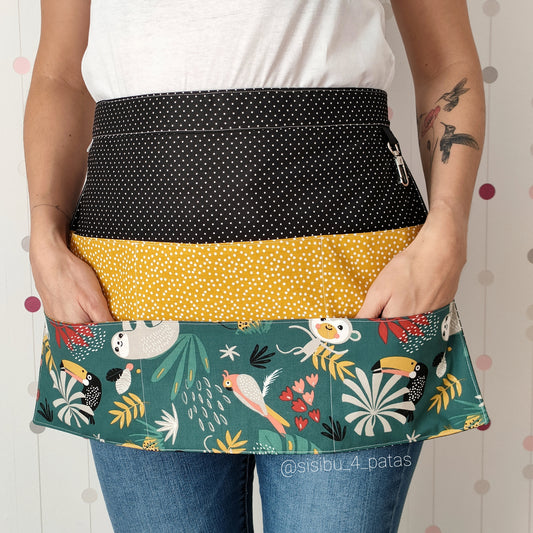 Delantal selva perezosos