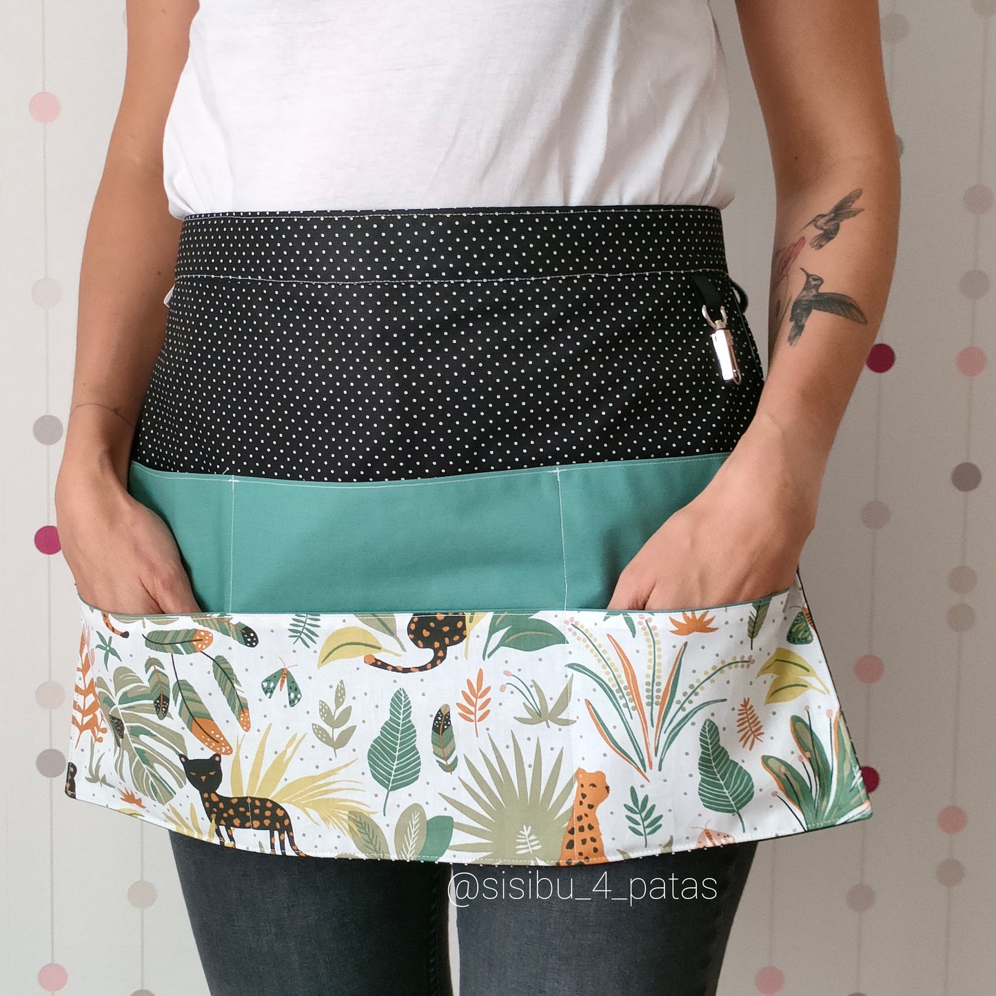 Delantal selva monstera