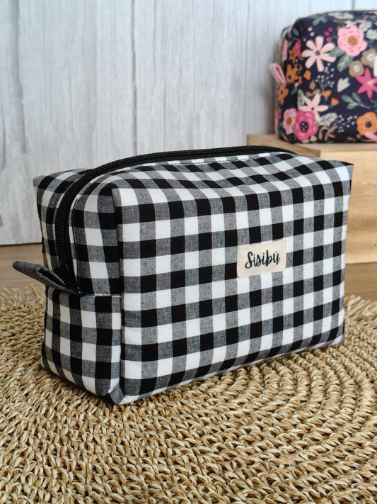 Neceser box vichy negro