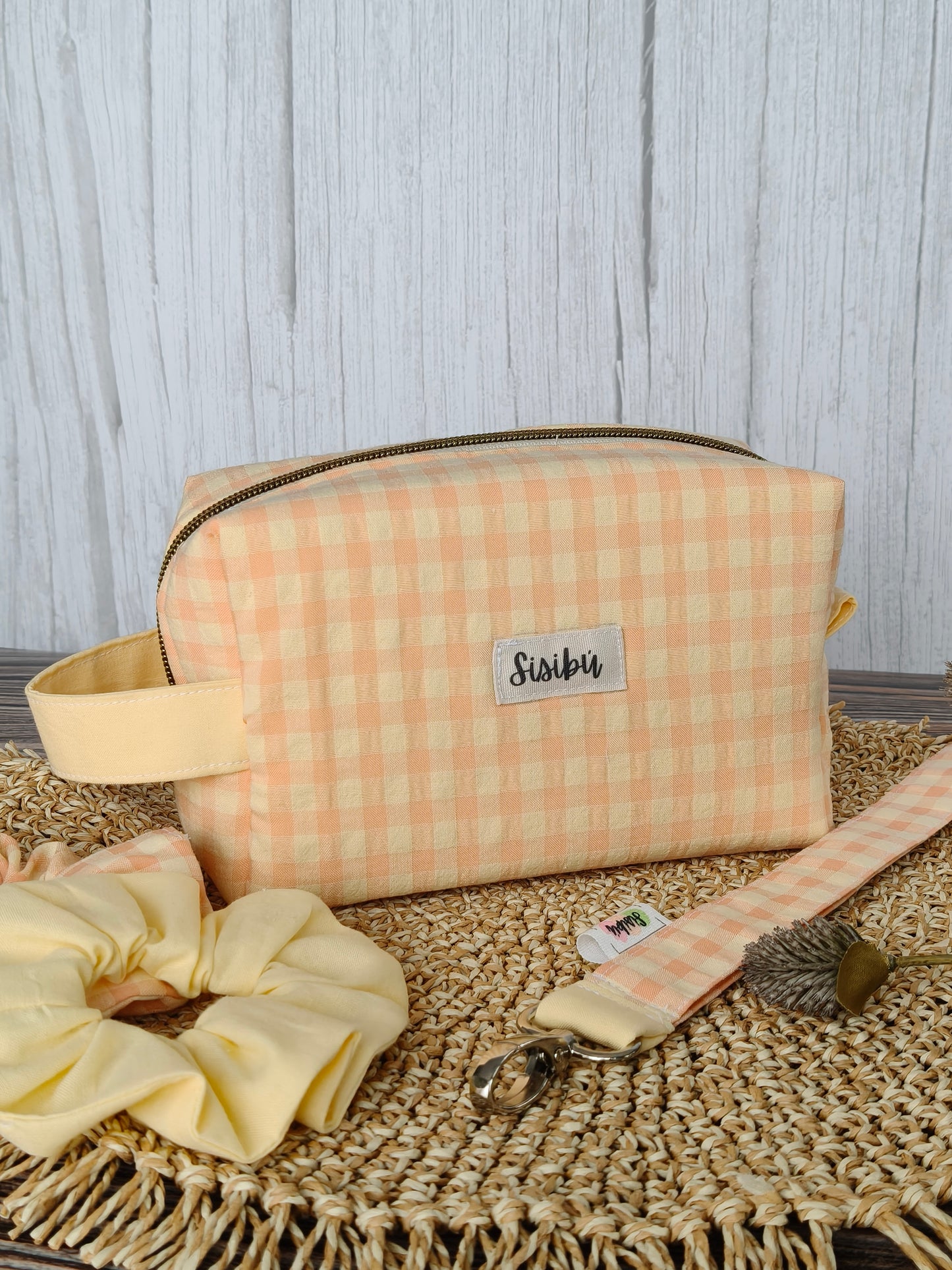 Neceser box vichy vainilla
