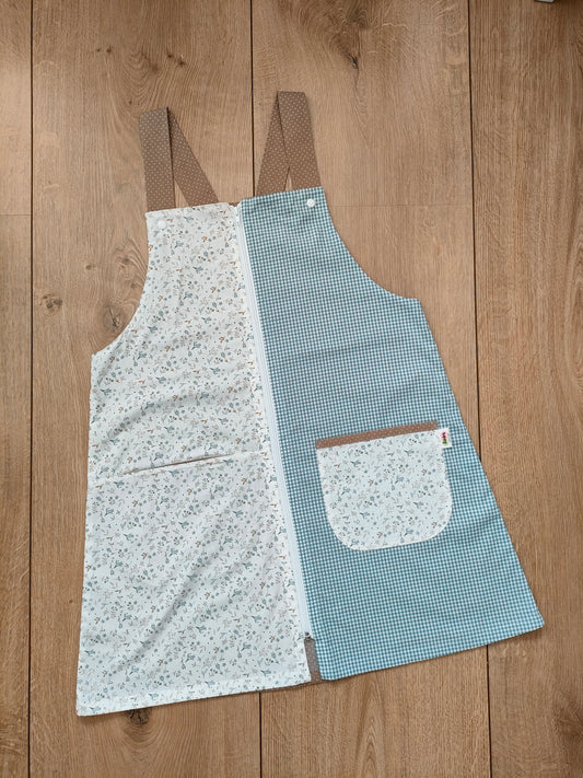 Pichi maestra flores y Vichy azul