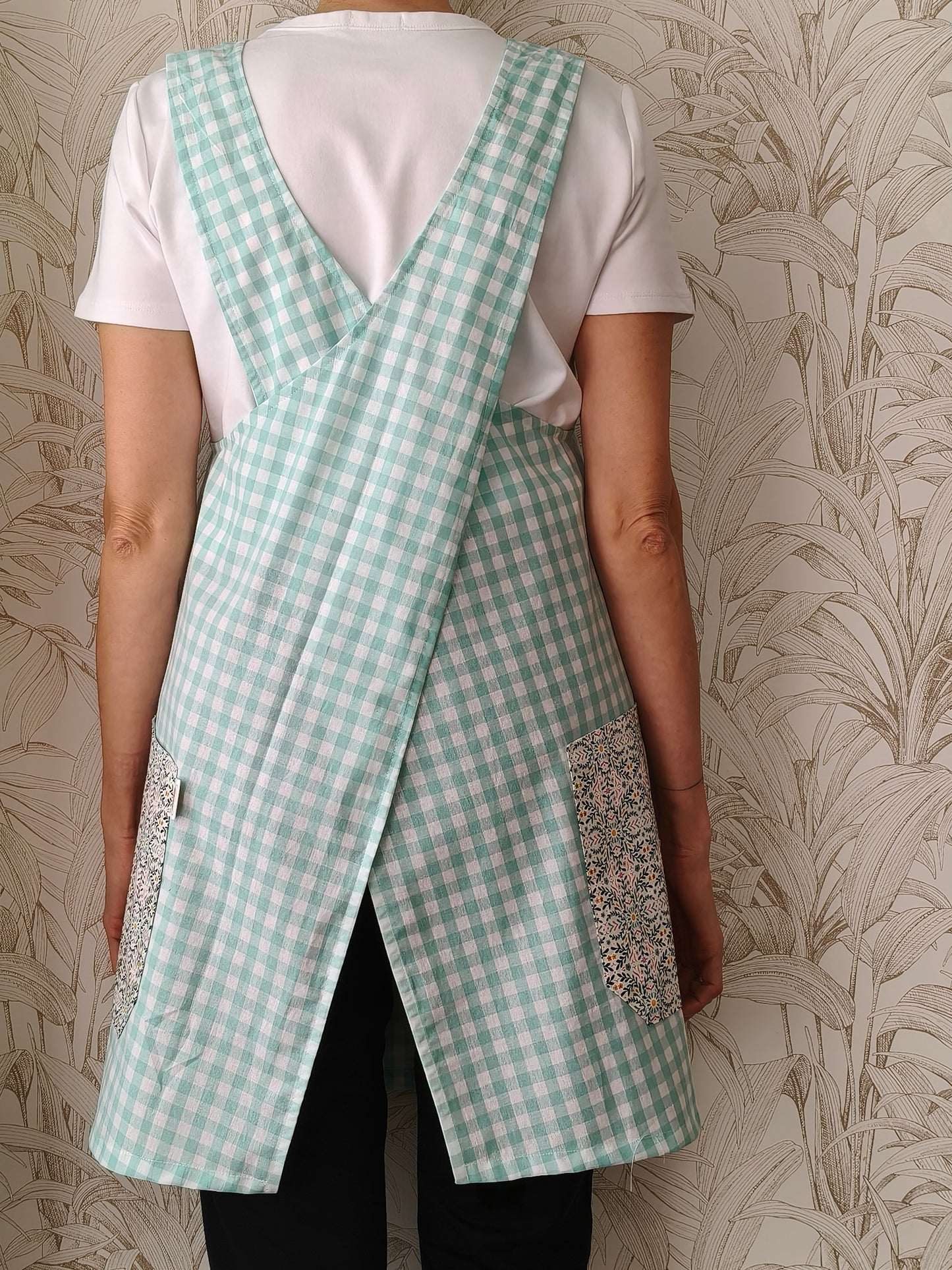 Pichi maestra cruzado vichy menta