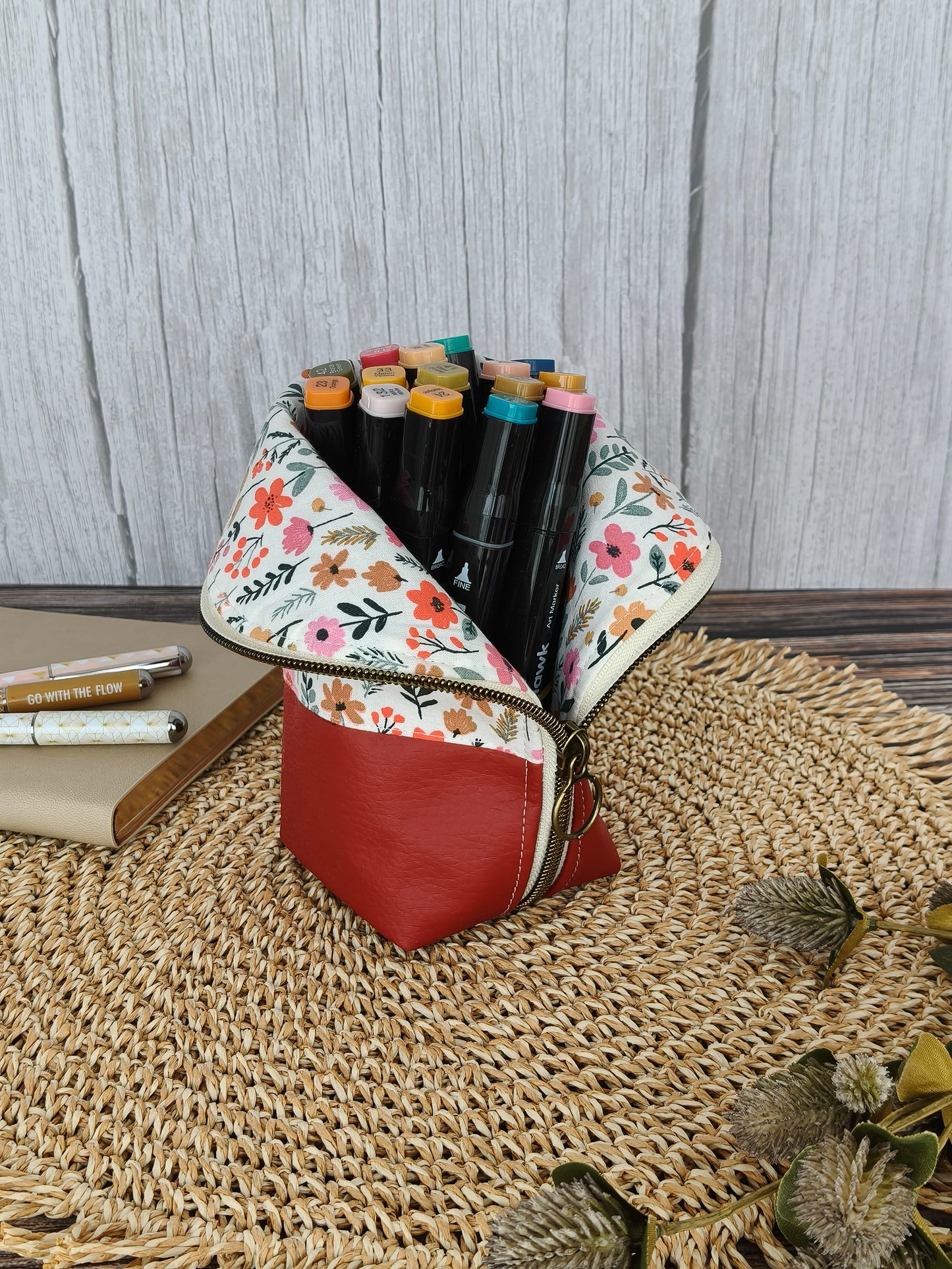 Estuche vertical flora